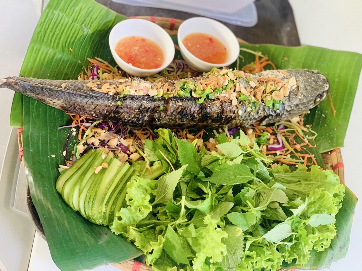 Món cá lóc chiên